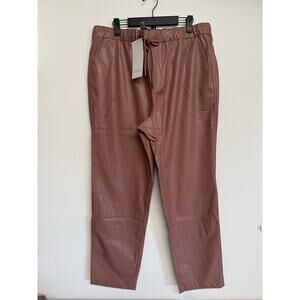 Wildfang The Empower Vegan Leather Drawstring Pants Size Small